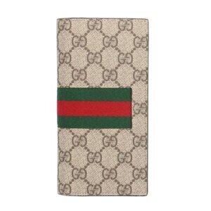 Gucci Sherry Wallet GG Supreme Canvas Beige Sherry